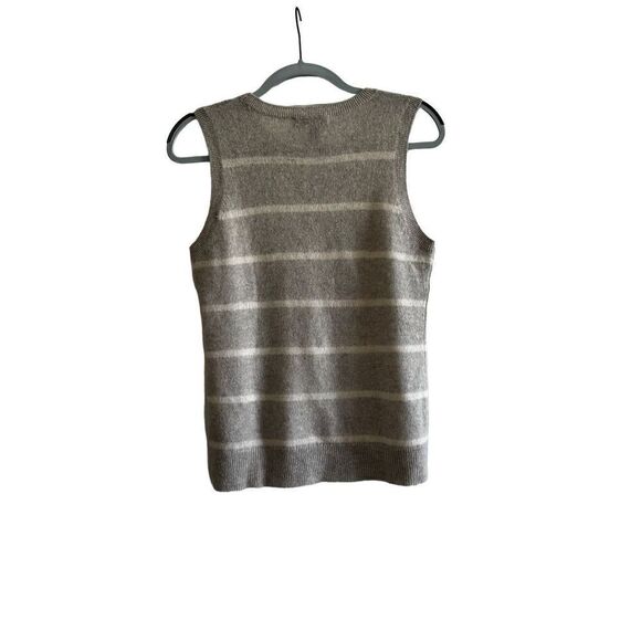 Saks 5th Avenue Striped Cashmere Shell Size M - Picture 2 of 6